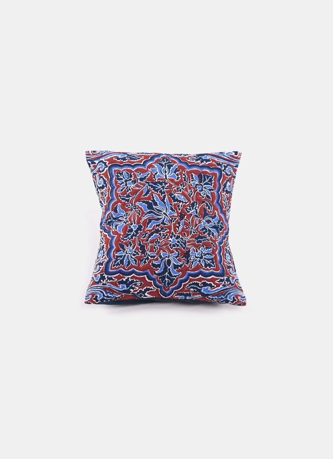 S Quilted Cushion Cover – Green Butterfly