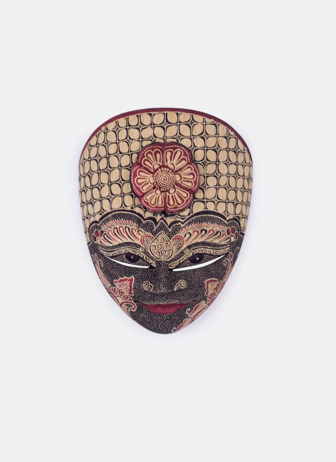 Heritage Batik Mask – Regal Carved Crown 01