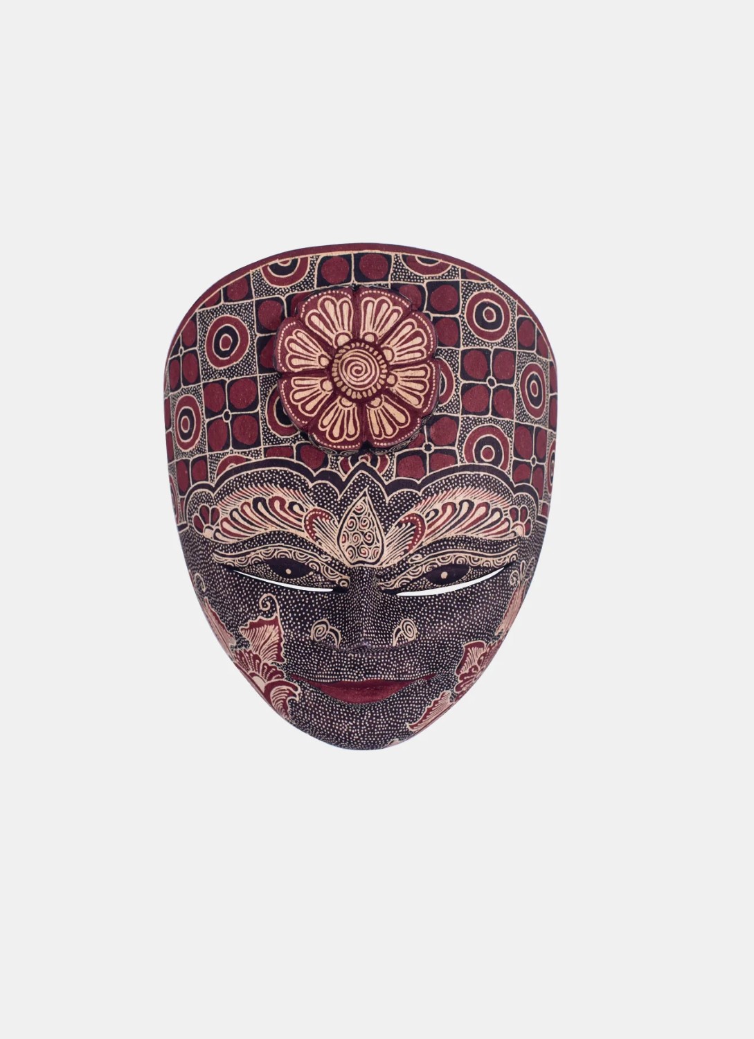 Heritage Batik Mask – Regal Carved Crown 02