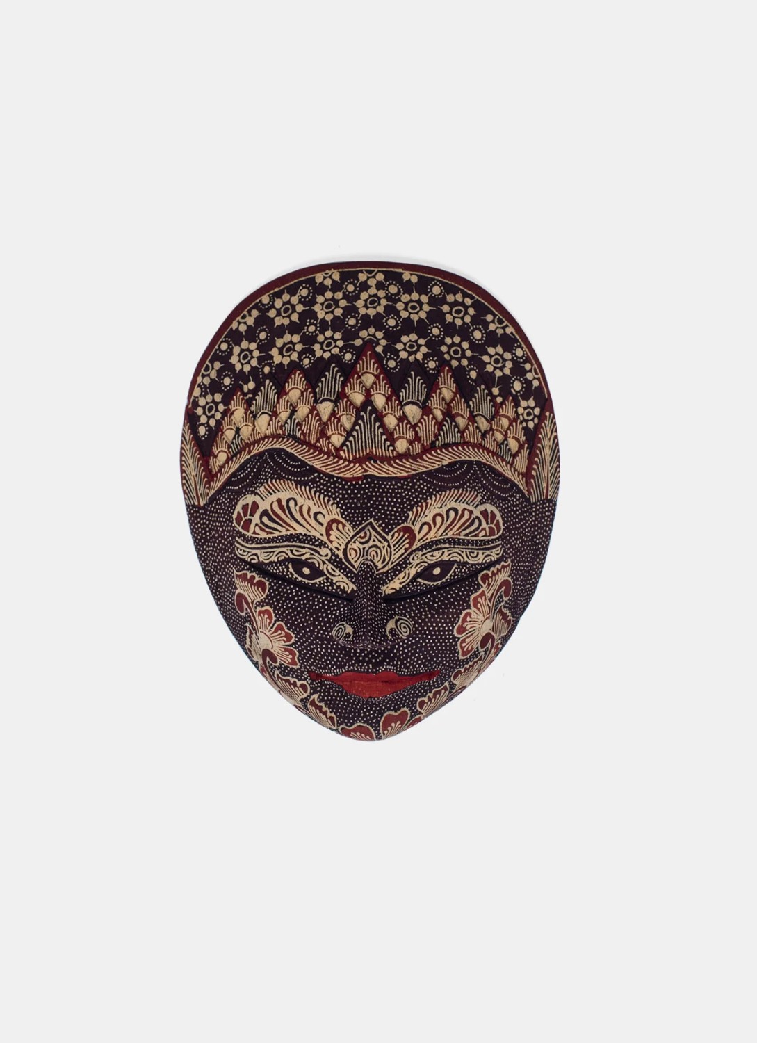 Heritage Batik Mask – Regal Carved Crown 03